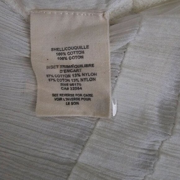 Free People Cream Lace Trim Button Front 3/4 Sleeve Tunic Dress Women's Small - Picture 8 of 14